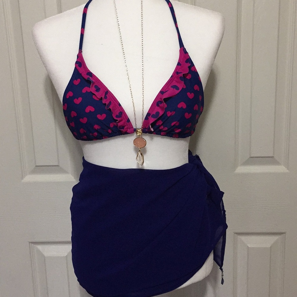 PINK and BLUE BIKINI or SWIM SUIT TOP